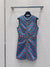 LV 25 Cherry Denim Vest Dress Blue Cotton