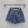 LV 25 Cherry Denim Shorts Blue Cotton