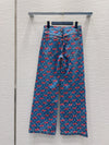 LV 25 Cherry Denim Pants Blue Cotton