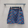 LV 25 Cherry Denim SkirtBlue Cotton