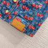 LV 25 Cherry Denim Vest Jacket Blue Cotton