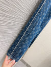 LV 25 Both Muscular Soft Denim Pants Blue Cotton