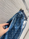 LV 25 Both Muscular Soft Denim Pants Blue Cotton