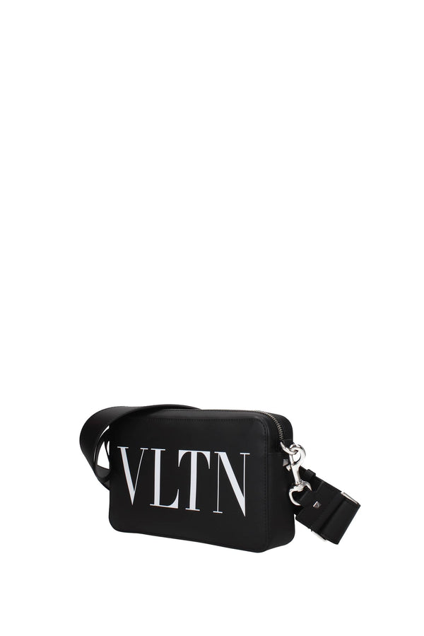 Shoulder Bags vltn Leather Black White