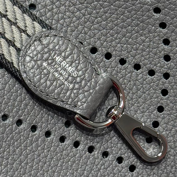 Hermes Evelyn 18 Bag Graphite Gray Epsom Leather 255530