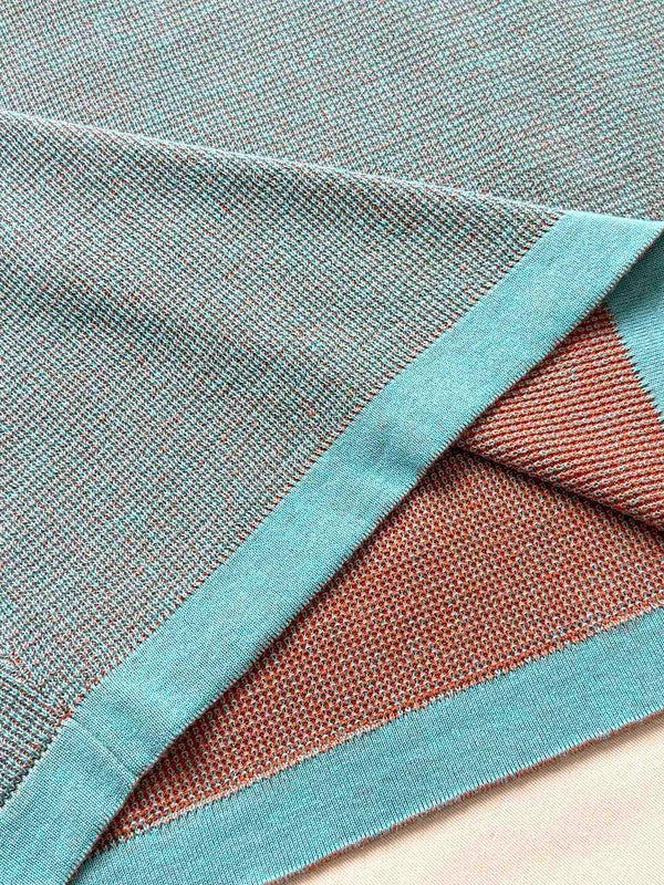 LV 25Dolphin Jacquard Short SleeveShirt Blue Sweater Knit