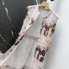 LV 25 Mononogram Gradient Print Logo Denim Vest Dress Multicolor