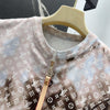 LV 25 Mononogram Gradient Print Logo Denim Vest Dress Multicolor