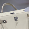 Hermes Kelly Bag Milkshake White Silver Epsom Leather 249772