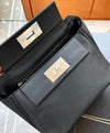 Hermes 21 Bag Black with Silver Buckle Calfskin 250278