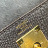 Hermes Kelly Bag Ebony Gold Epsom Leather