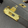 Hermes Kelly Bag Ebony Gold Epsom Leather