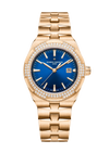 Overseas Self-Winding 35mm Pink Gold Diamond Bezel Watch