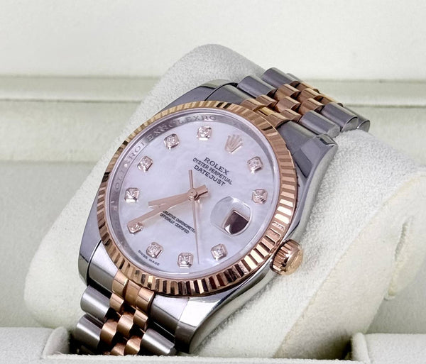 Rolex Datejust 36, MOP dial, Two tone