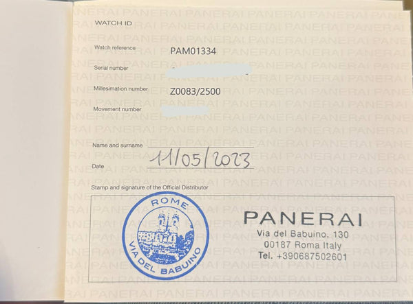 Panerai Radiomir Tre Giorni 2023 Full Set Like New