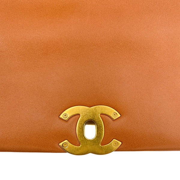 Chanel 19 Large Caramel Leather 2-Way Flap Bag