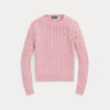 CABLE-KNIT COTTON CREWNECK SWEATER