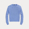 CABLE-KNIT COTTON CREWNECK SWEATER