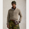 SPECKLED WOOL-BLEND MOCKNECK SWEATER
