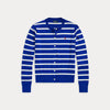 STRIPED COTTON-BLEND CARDIGAN