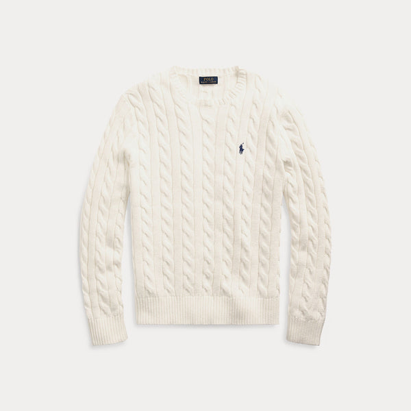 CABLE-KNIT COTTON SWEATER