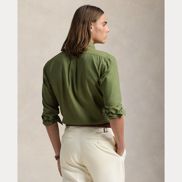 CUSTOM FIT GARMENT-DYED DOBBY SHIRT