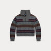 FAIR ISLE WOOL HALF-ZIP SWEATER
