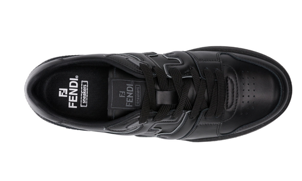 Fendi Match leather sneakers "Black / Grey" 