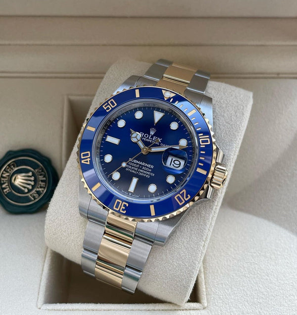 SUBMARINER DATE GOLD &amp; BLUE