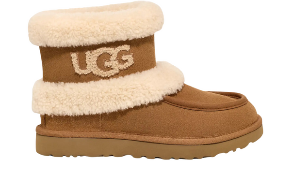 UGG Ultra Mini Fluff Boots "Camel Brown/Cream White" 