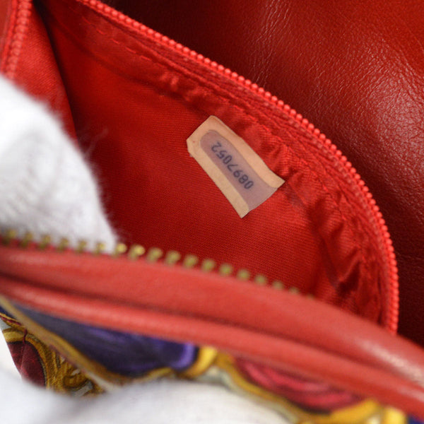 CHANEL 1986-1988 Satin Bijoux-printed oval Shoulder Bag