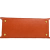 CHANEL 1997-1999 Sellier Flap Shoulder Bag Medium Orange Caviar 