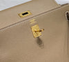 Hermes Kelly 25 Bag Etoupe Gold Epsom Leather 249823