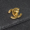 CHANEL 1998 Straight Flap Shoulder Bag Black Caviar 