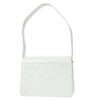 CHANEL 1998 Flap Shoulder Bag Small White Calfskin 