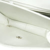 CHANEL 1998 Flap Shoulder Bag Small White Calfskin 