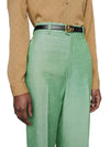 Leather belt with GG buckle 2CM .