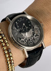 Tradition 7057 40 mm Manual winding 18K white Gold Skeleton box and Papers 99% condition