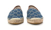 GUCCI Denim GG Monogram Espadrilles 40 Blue Tea Cuir