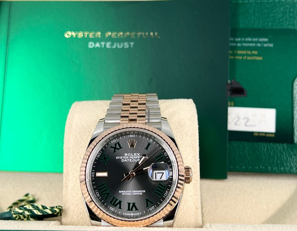 Datejust 36mm Wimbeldon Dial 18K Rose Gold