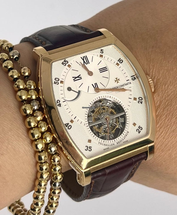 Tonneau Regulator Rose gold 18k box papers Mint Tourbillon unpolished