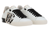 DOLCE &amp; GABBANA Portofino vintage calfskin sneakers "White" 
