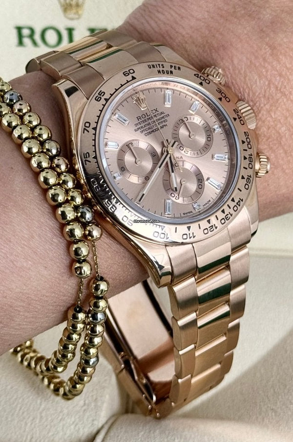 Daytona Baguette Dial Rose Gold Full Set