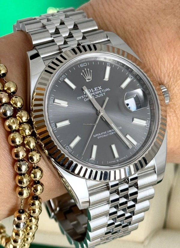 Rolex Datejust 41 Certified Rhohdium Dial