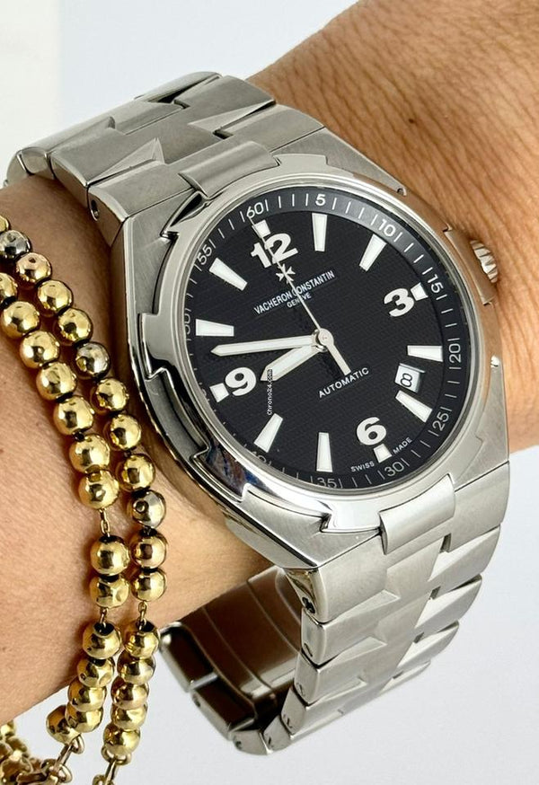 Constantin Overseas Certified 42 mm Automatic box and Paper Black Dial