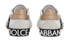 DOLCE &amp; GABBANA Portofino vintage calfskin sneakers "White" 