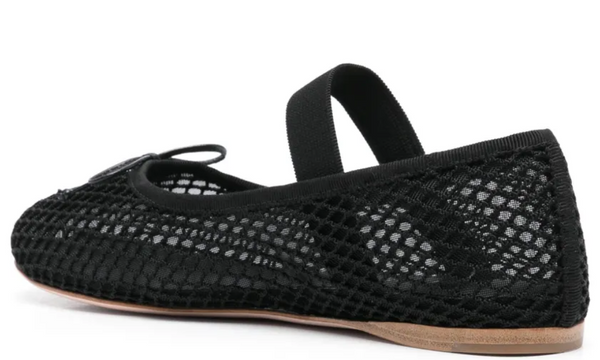 Miu Miu mesh-design ballet flats "Black" 