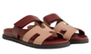Hermès Chypre Sandal "Beige Perlino / Red H" 
