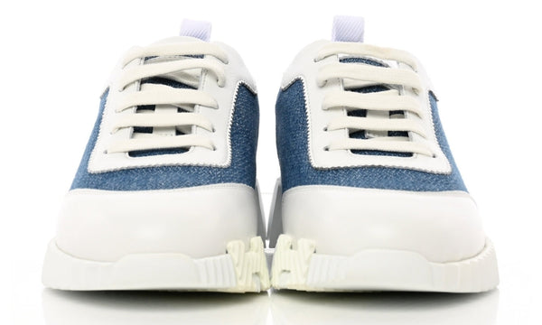 Hermès Denim Suede Goatskin Bouncing"Bleu Clair White"