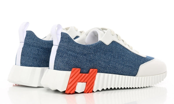Hermès Denim Suede Goatskin Bouncing"Bleu Clair White"